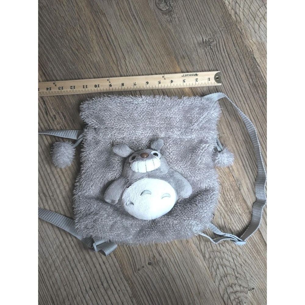 My Neighbor Totoro Mini Totoro Plush Backpack Gray Y2k Vtg - Picture 11 of 13